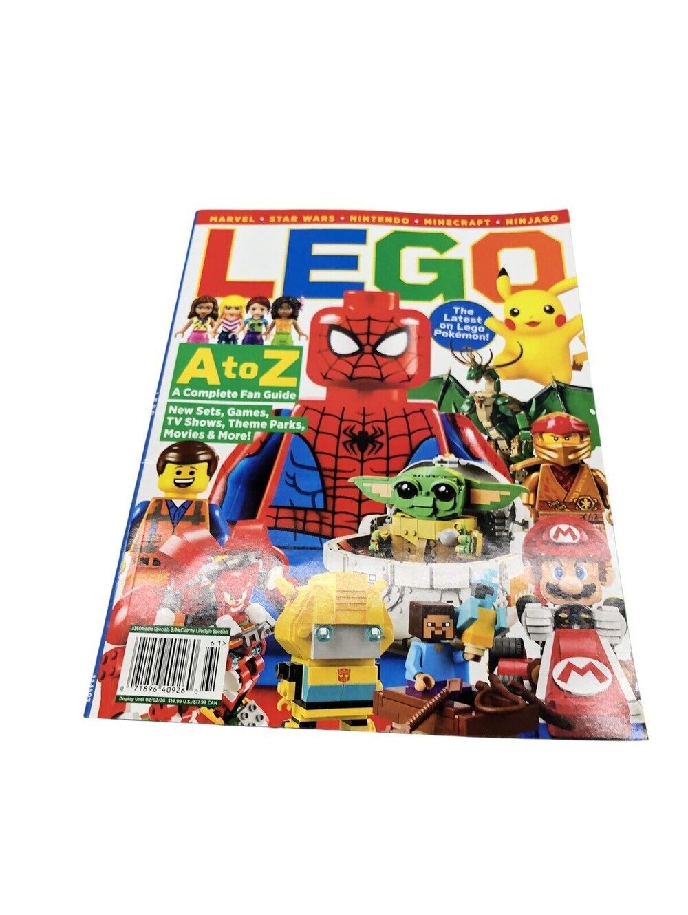 LEGO A To Z Complete Fan Guide Marvel Star Wars Nintendo PB Multicolor Magazine